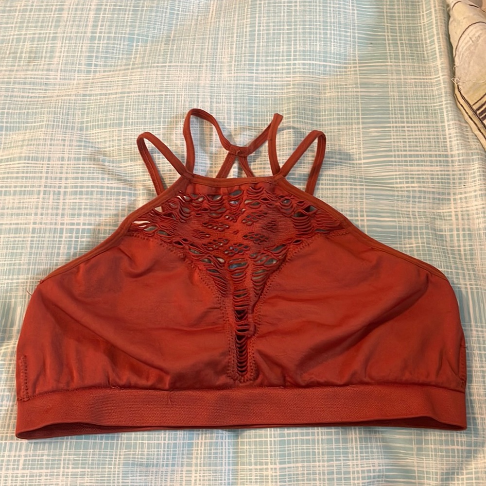Wishlist, Medium/Large Burnt Orange, Cage, Serated Bralette